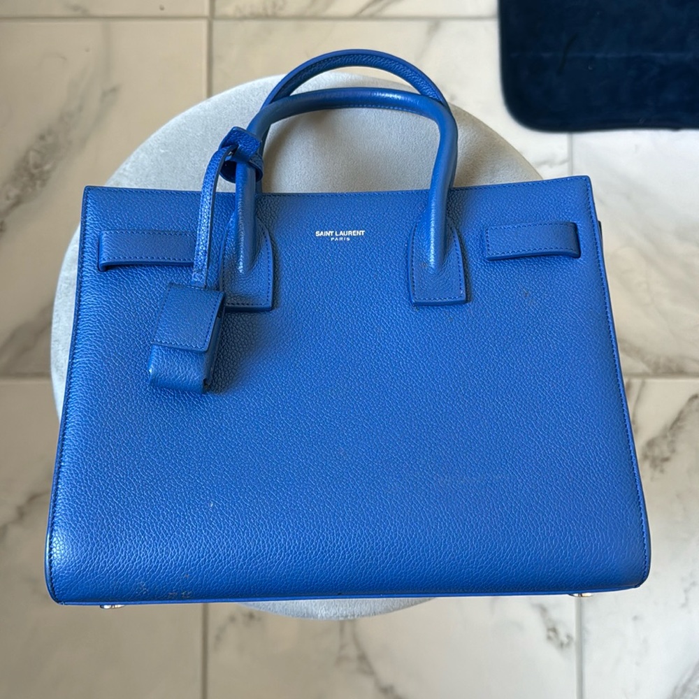 Royal blue saint laurent handbag